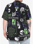 Universal Monsters Collage Girls Woven Button-Up Plus Size, MULTI, alternate