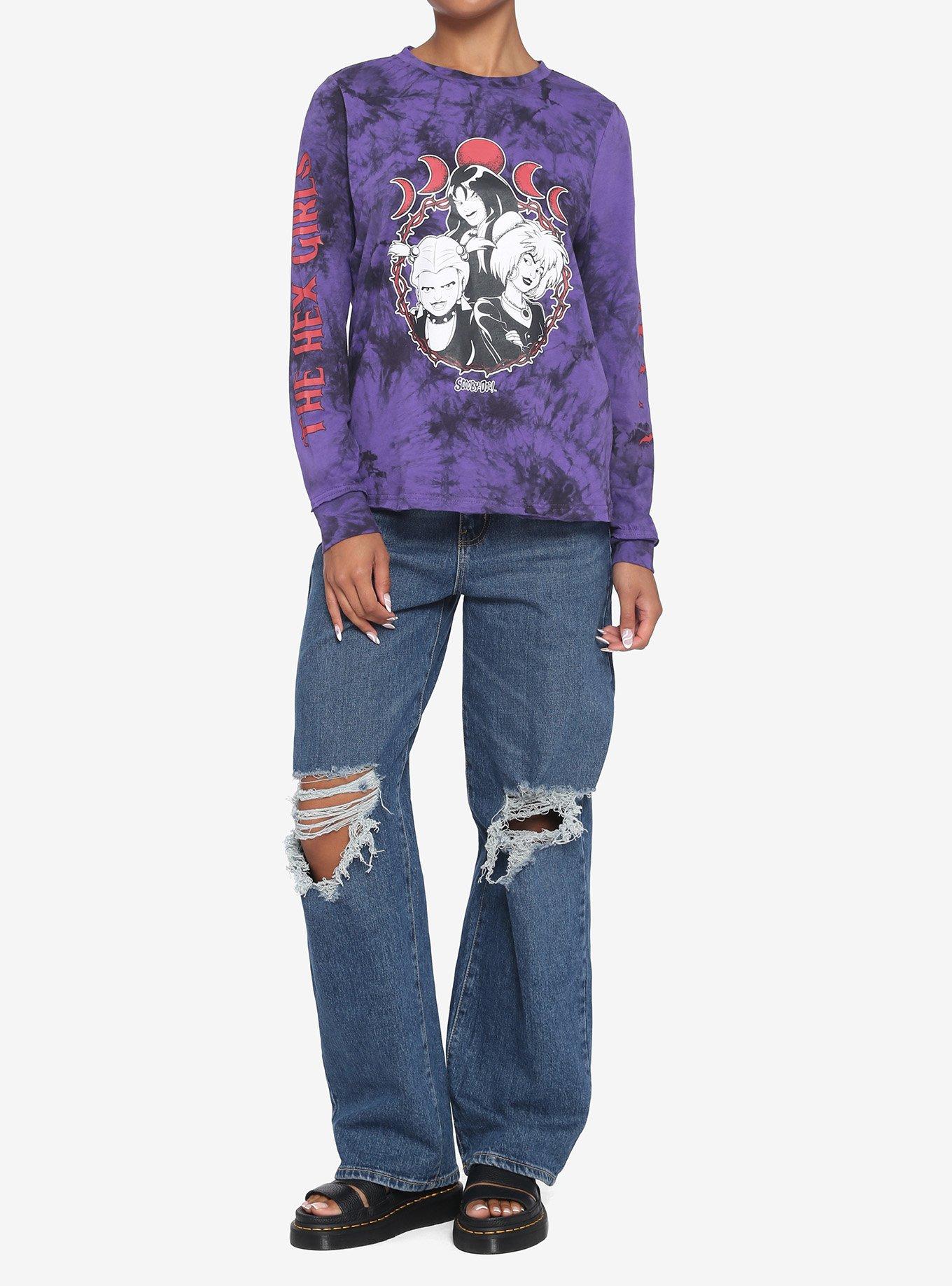 Scooby-Doo! The Hex Girls Tie-Dye Long-Sleeve Girls T-Shirt, MULTI, alternate