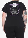 Scooby-Doo! The Hex Girls Lace-Up Girls Crop T-Shirt Plus Size, MULTI, alternate
