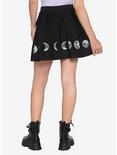Moon Phase Border Skirt, BLACK, alternate