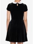 Black & White Collar Velvet Dress, MULTI, alternate