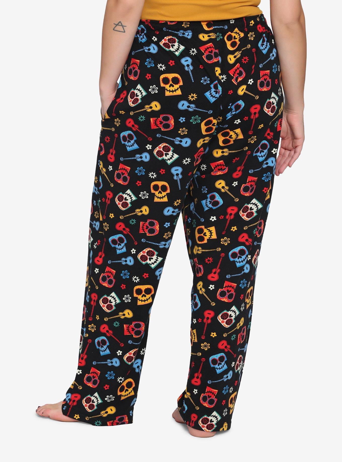 Disney Pixar Coco Guitar & Sugar Skull Pajama Pants Plus Size, MULTI, alternate