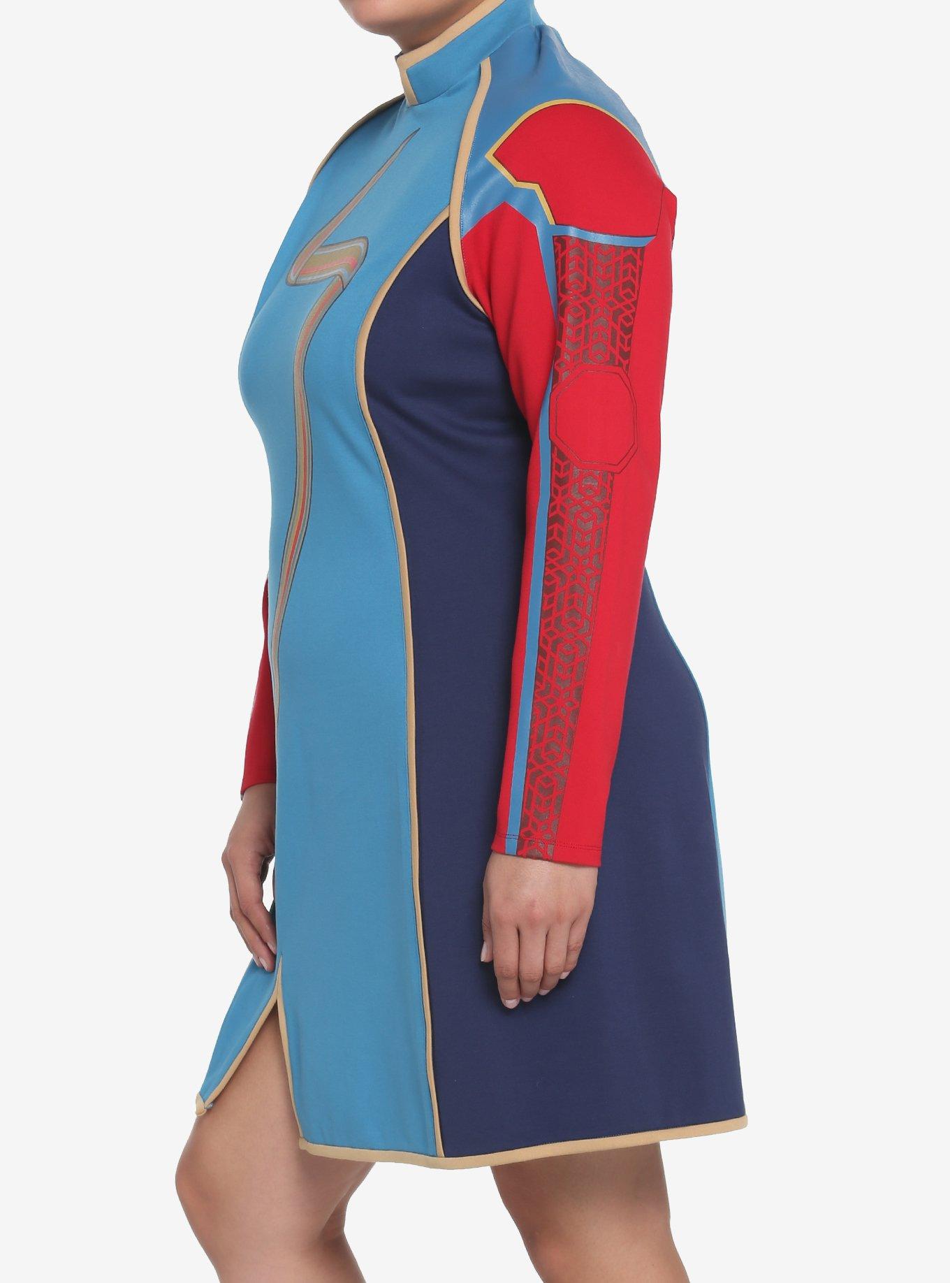 Her Universe Marvel Ms. Marvel Hero Costume Dress Plus Size, MULTI, alternate