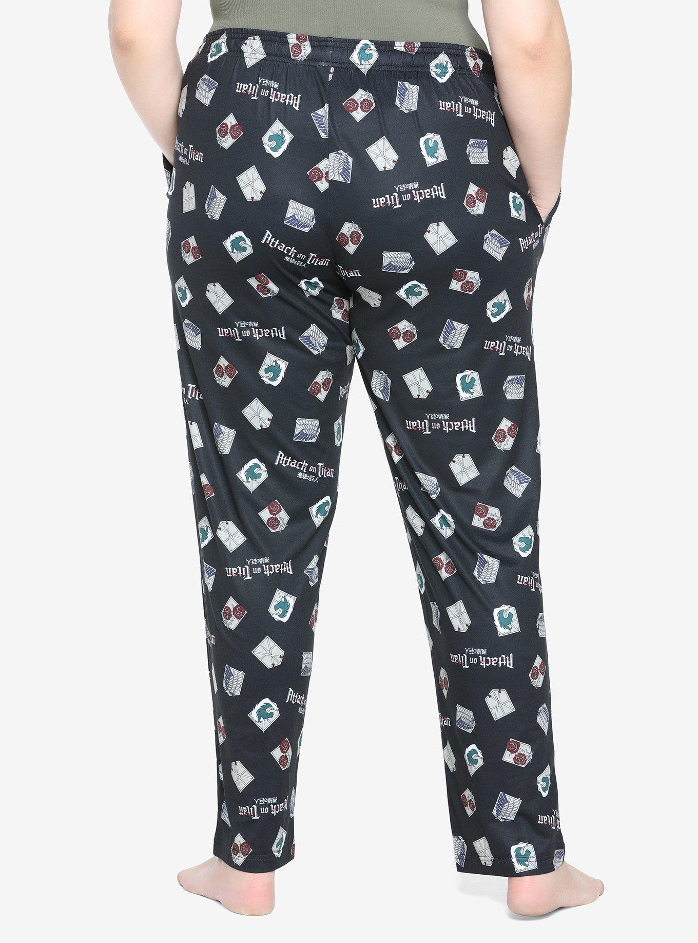 Attack On Titan Military Branches Pajama Pants Plus Size, MULTI, alternate