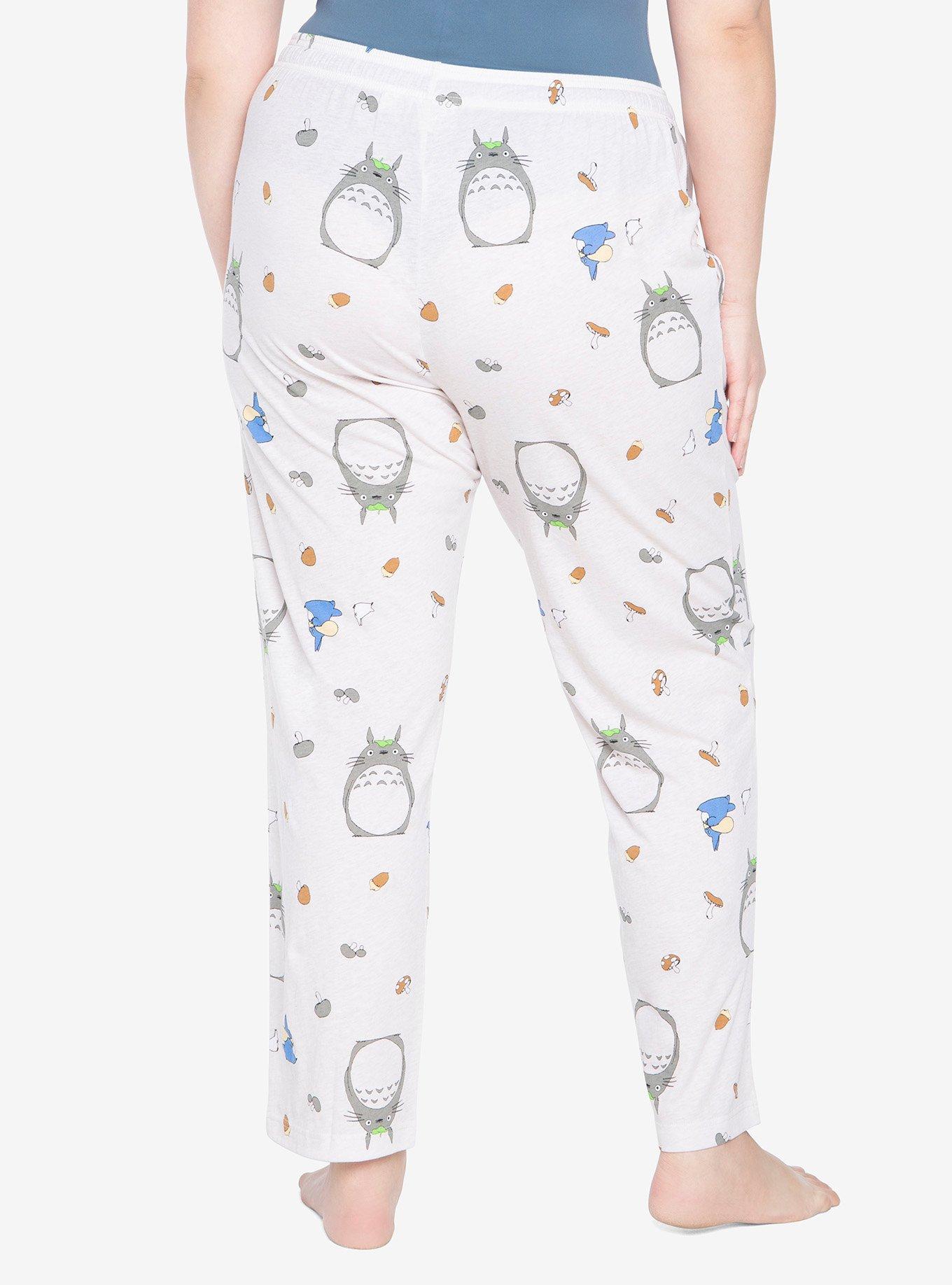 Studio Ghibli My Neighbor Totoro Forest Forage Pajama Pants Plus Size, MULTI, alternate