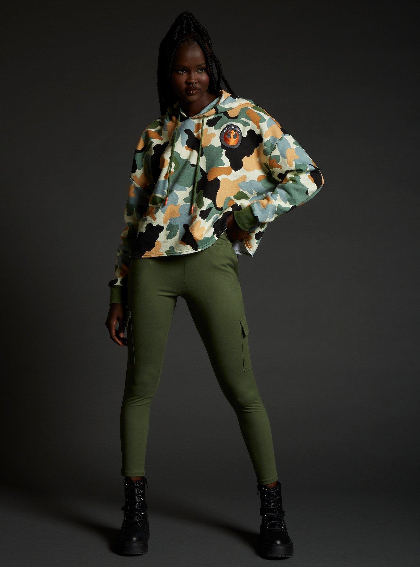 Her Universe Star Wars Camo Semi-Crop Hoodie Her Universe Exclusive, MULTI, alternate