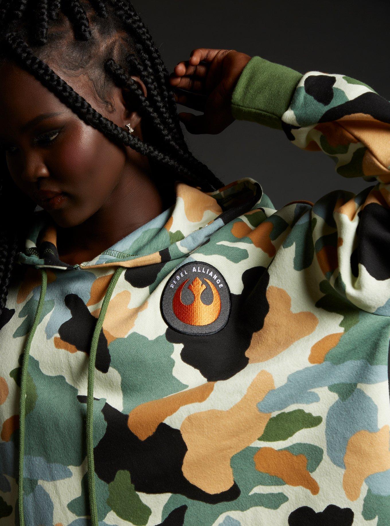 Her Universe Star Wars Camo Semi-Crop Hoodie Her Universe Exclusive, MULTI, alternate