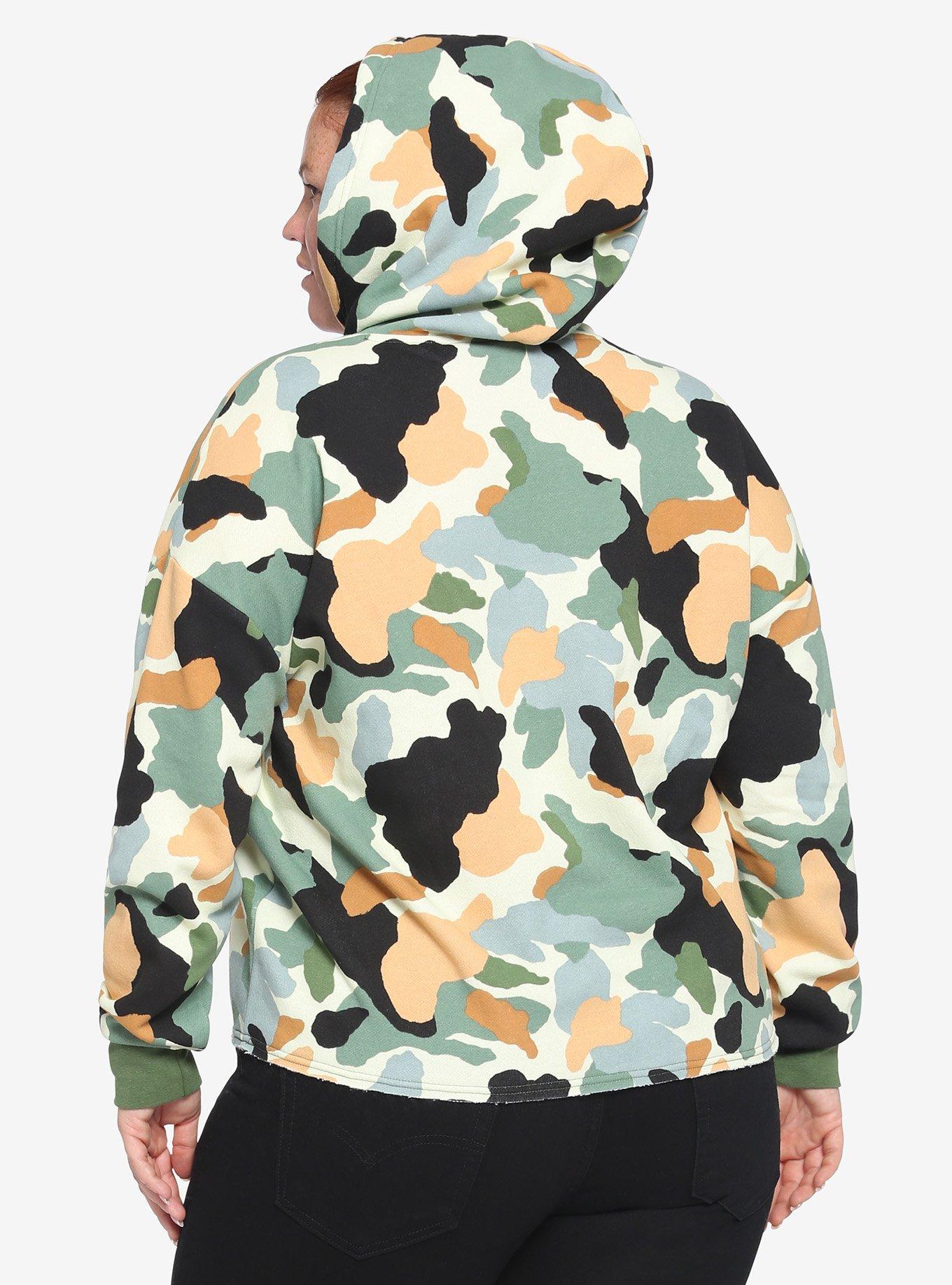 Her Universe Star Wars Camo Semi-Crop Hoodie Plus Size Her Universe Exclusive, MULTI, alternate