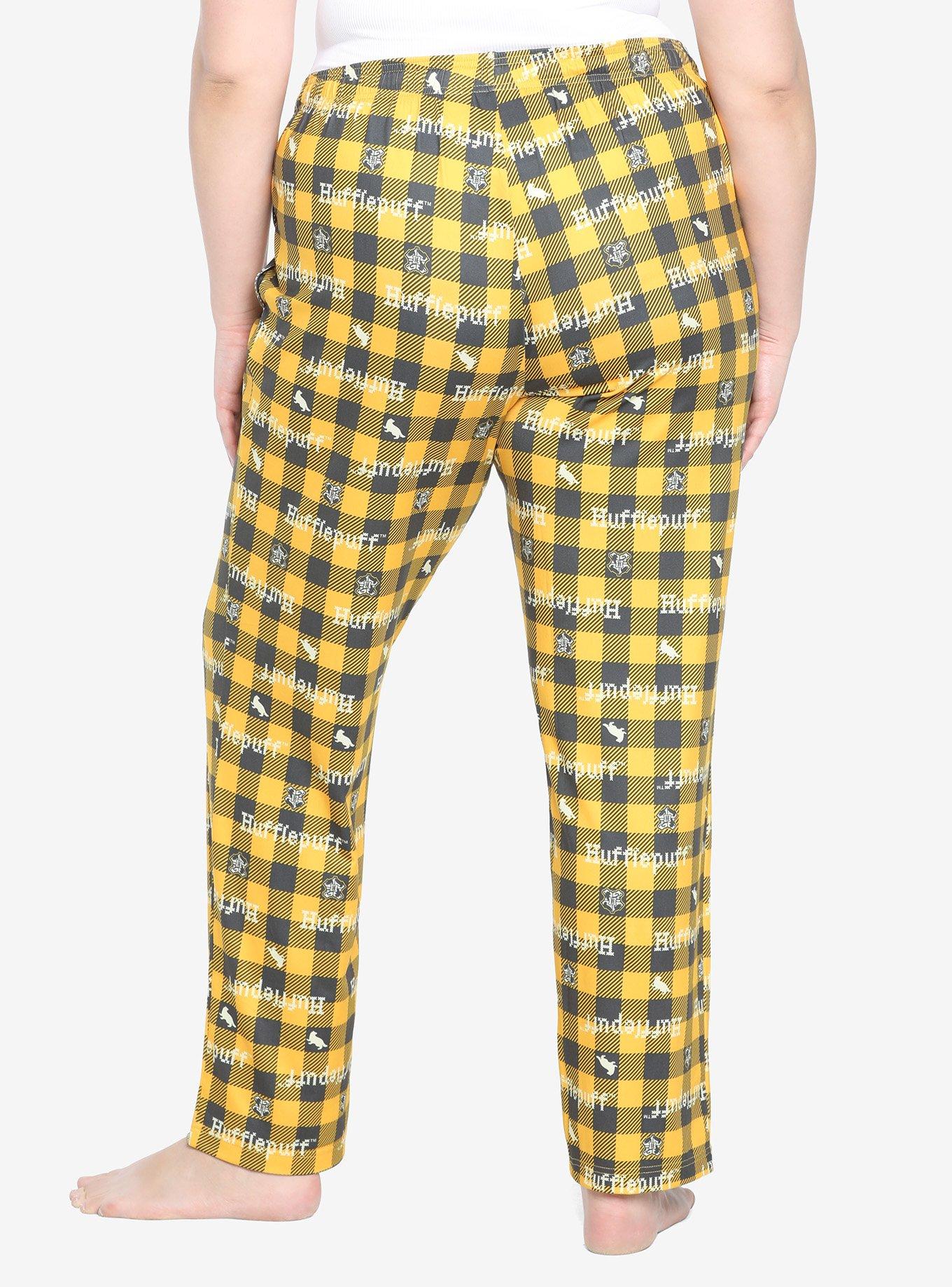 Harry Potter Hufflepuff Plaid Pajama Pants Plus Size, MULTI, alternate