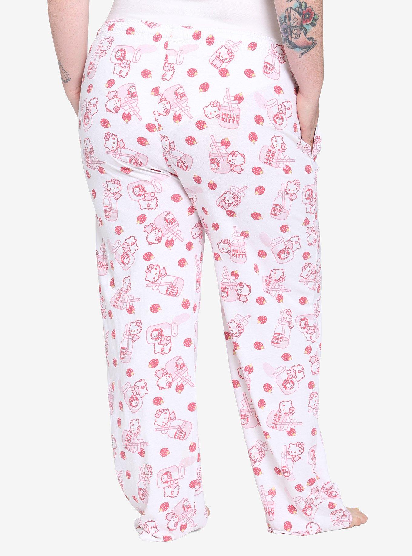 Hello Kitty Strawberry Milk Pajama Pants