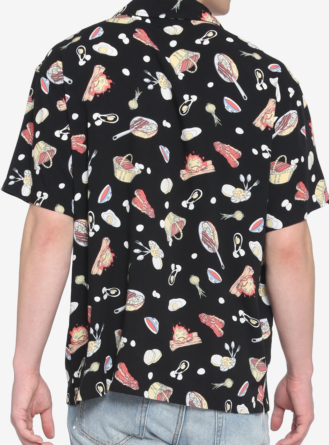 Studio Ghibli Howl's Moving Castle Food Woven Button-Up, MULTI, alternate