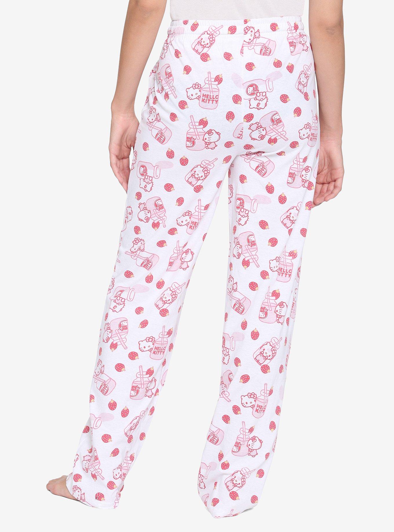 Nissin Cup Noodles X Hello Kitty Red Girls Pajama Pants Plus Size, Hot  Topic
