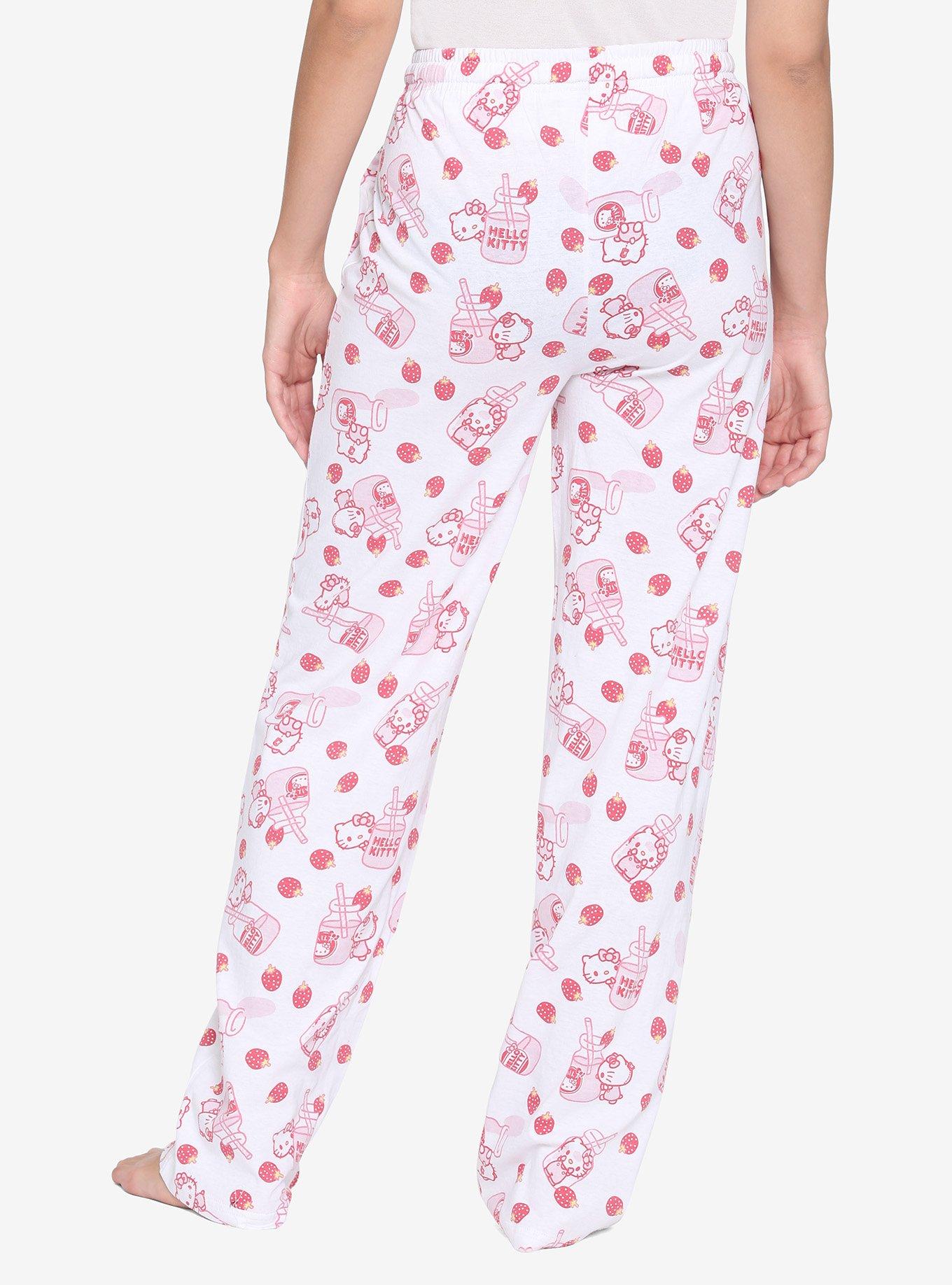 Hello Kitty Strawberry Milk Pajama Pants