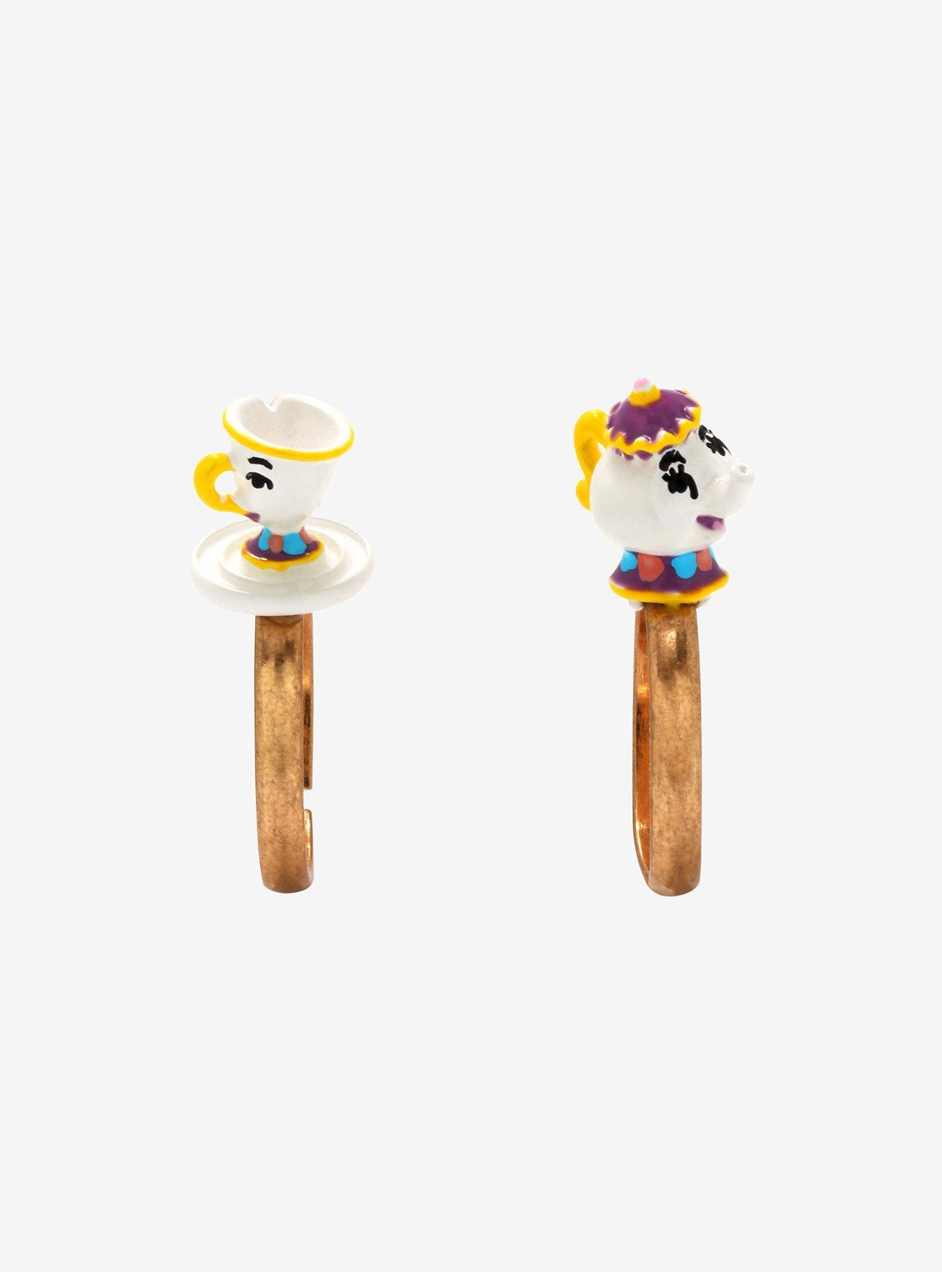 Disney Beauty and the Beast Mrs. Potts and Chip Adjustable Ring Set - BoxLunch Exclusive, , alternate