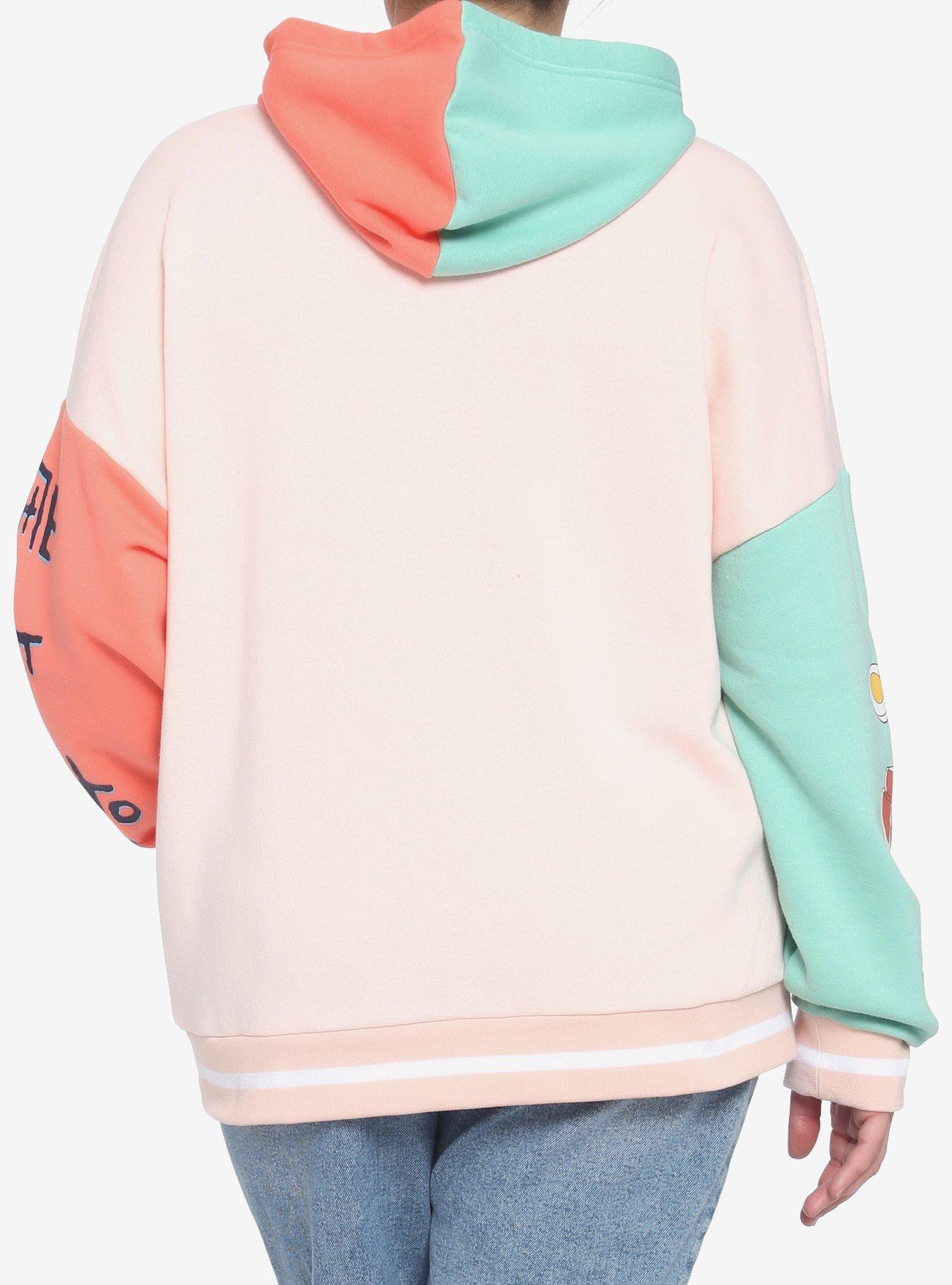 Studio Ghibli Ponyo Color-Block Girls Hoodie Plus Size, MULTI, alternate