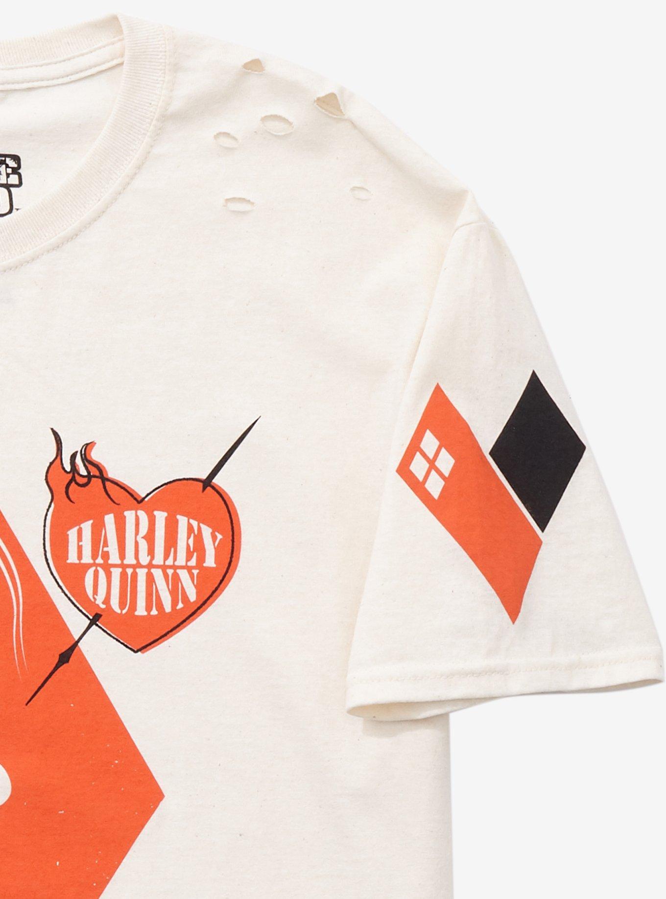 DC Comics The Suicide Squad Harley Quinn Profile Women's T-Shirt - BoxLunch Exclusive, OFF WHITE, alternate