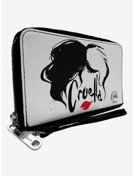 Disney Cruella Sketch Outline Zip Around Wallet, , hi-res