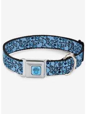 Blues Clues Blue Scattered Seatbelt Dog Collar, , hi-res