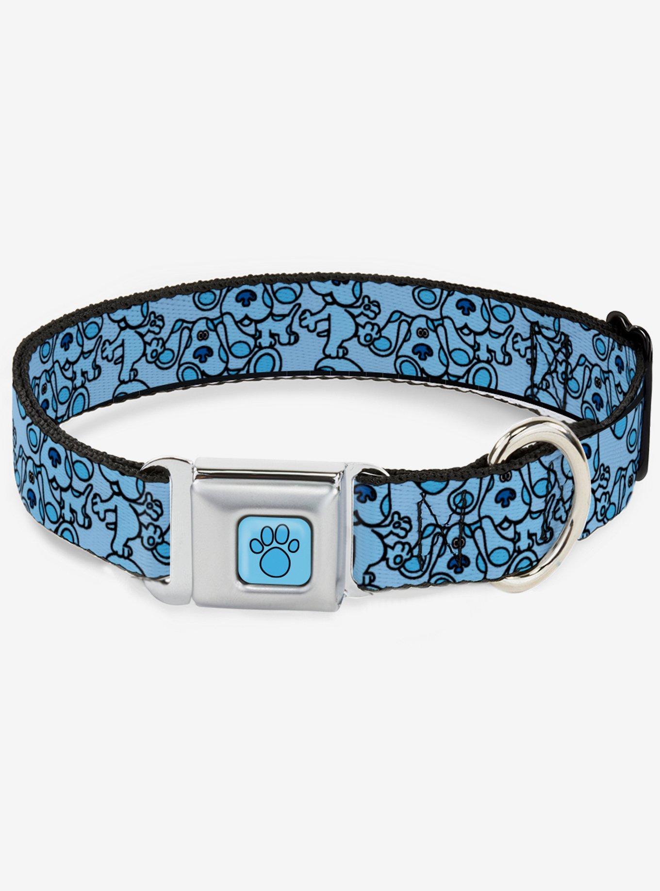 Blues Clues Blue Scattered Seatbelt Dog Collar, BLACK, alternate