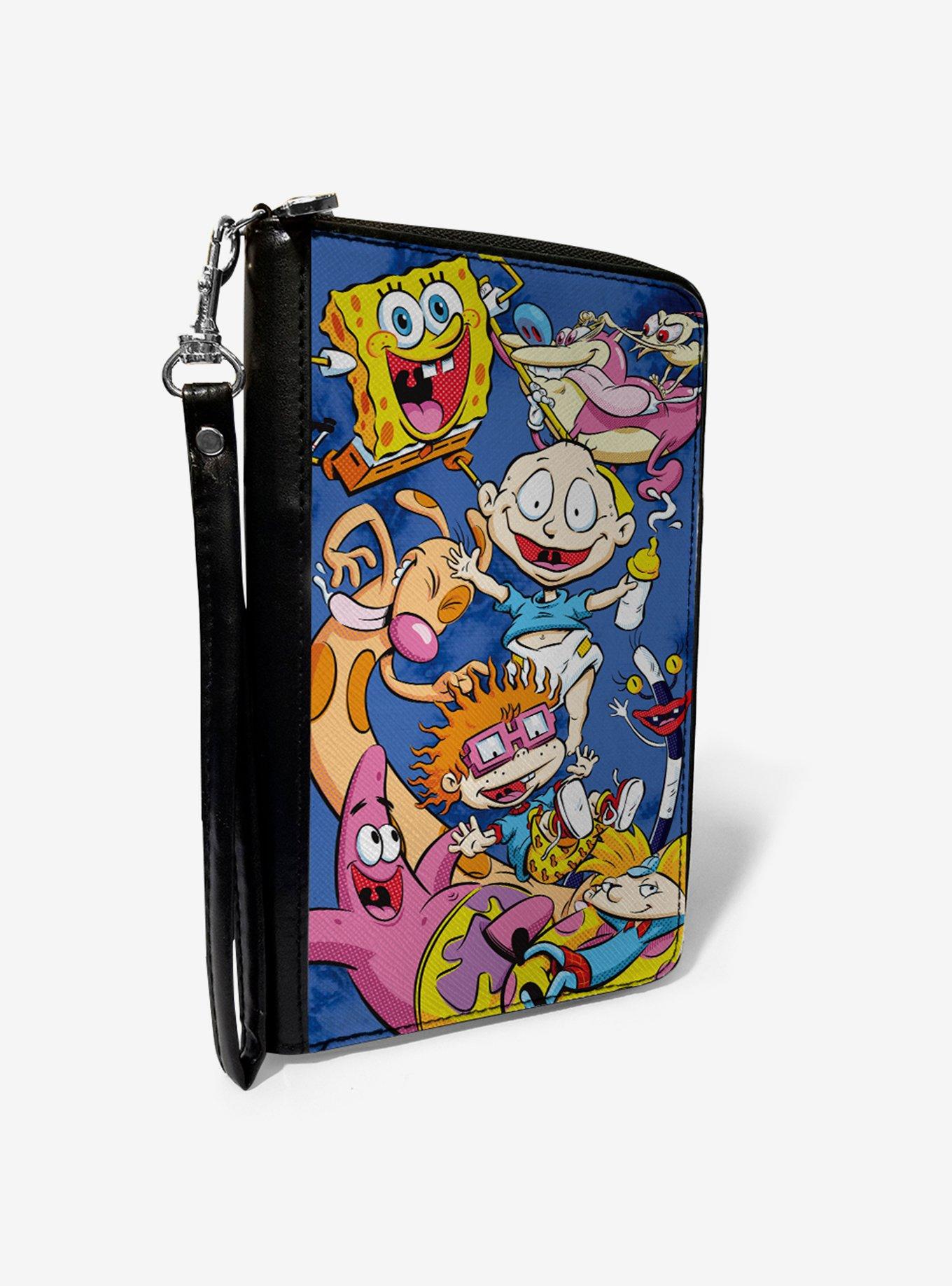 Nickelodeon 90s Character Mash Up Zip Around Wallet, , alternate