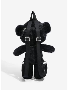 Black Teddy Bear Plush Backpack, , hi-res