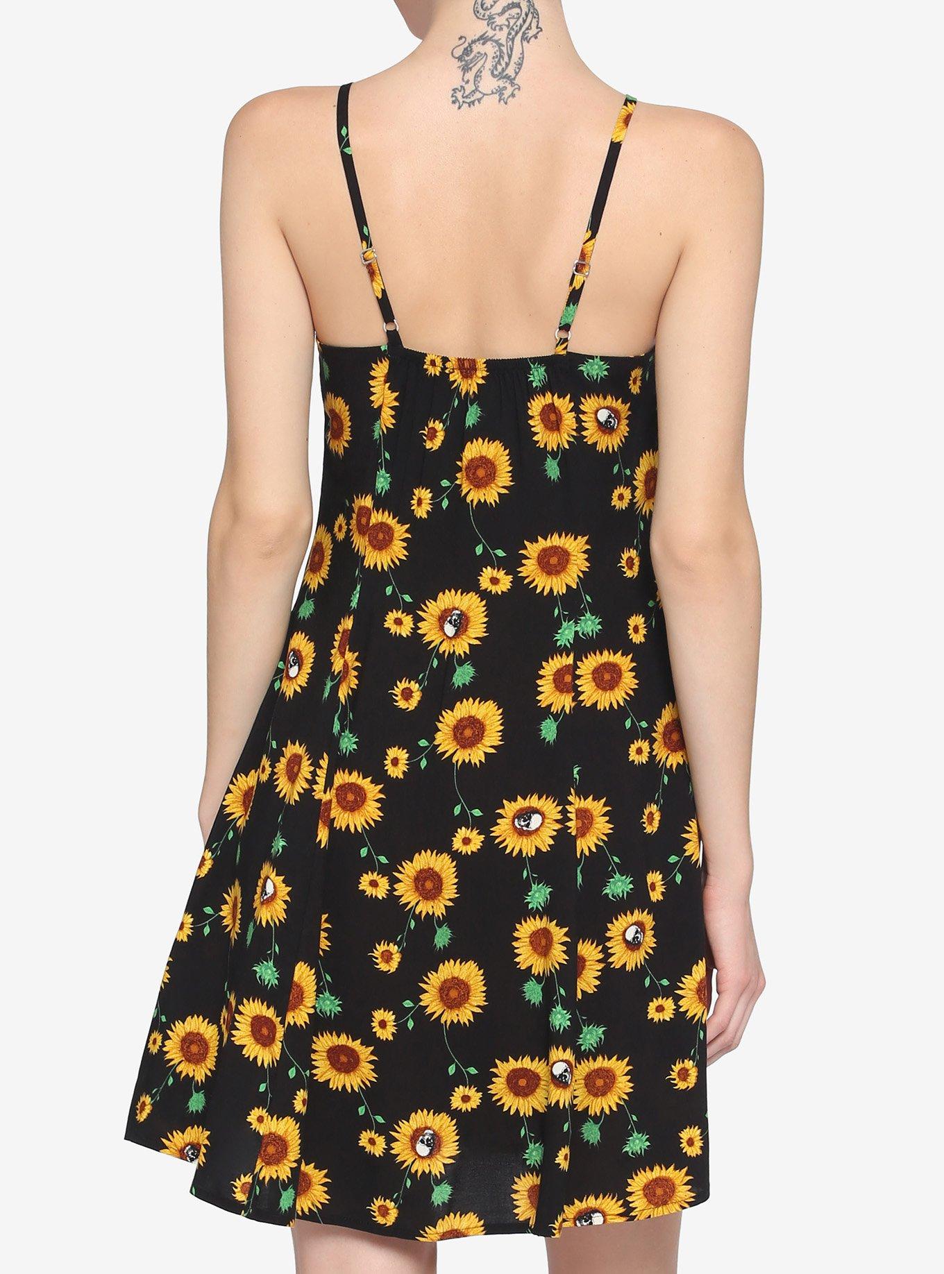 Sunflower Skull Button-Front Dress, MULTI, alternate