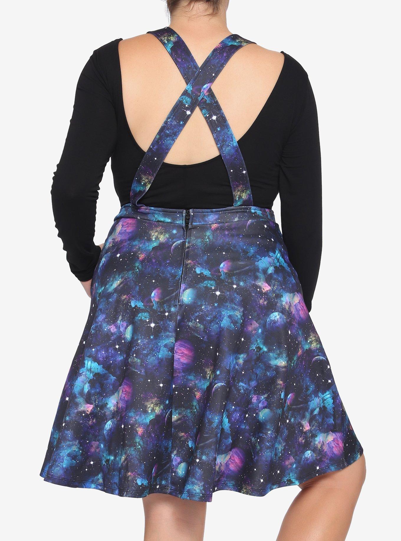 Watercolor Galaxy Skirtall Plus Size, GALAXY, alternate
