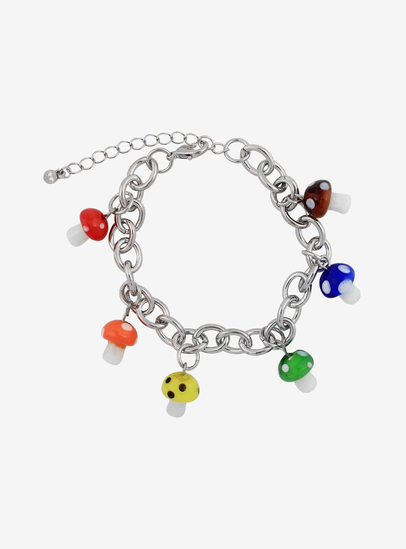 Rainbow Mushroom Charm Bracelet, , alternate