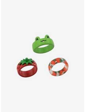 Strawberry Frog Ring Set, , hi-res