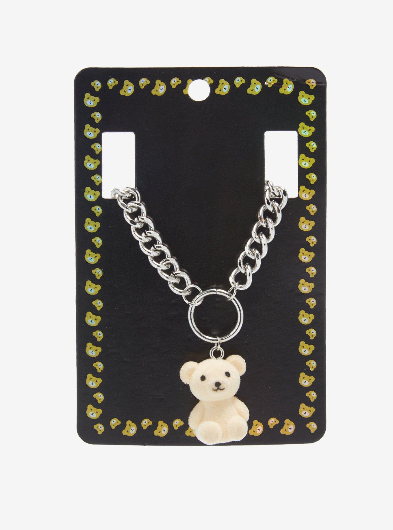 Teddy Bear O-Ring Chain Necklace, , alternate