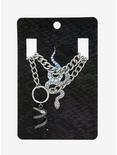 O-Ring Crystal Snake Choker Chain Necklace Set, , alternate