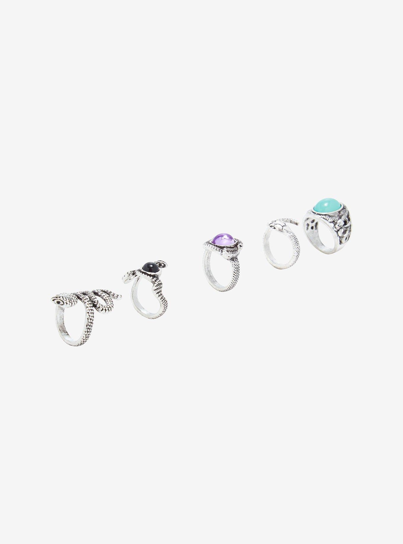 Snake Gem Ring Set, , alternate