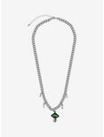 Dark Opal Mushroom Chain Necklace, , alternate