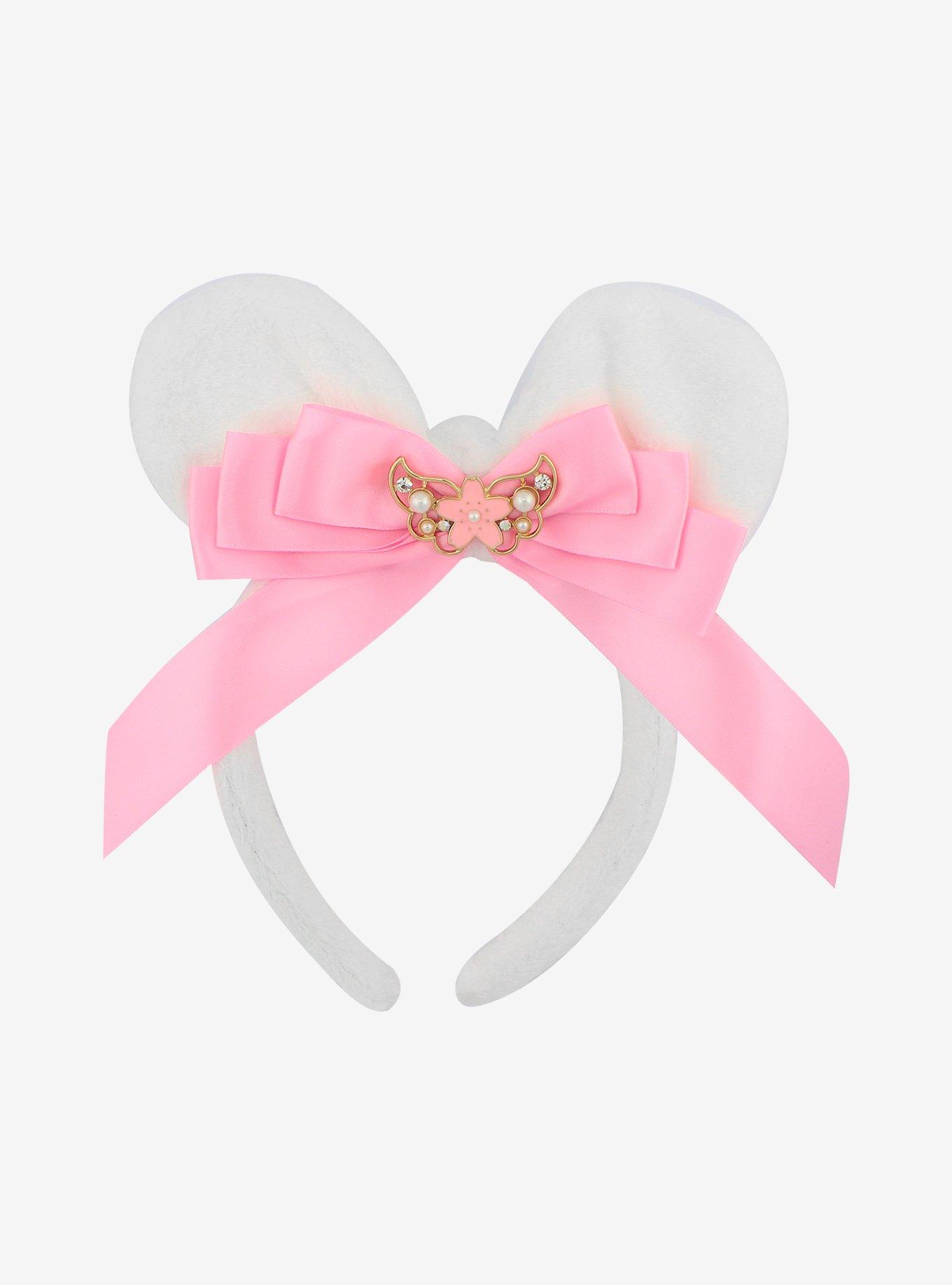 Sakura Bow Bunny Ear Headband, , alternate