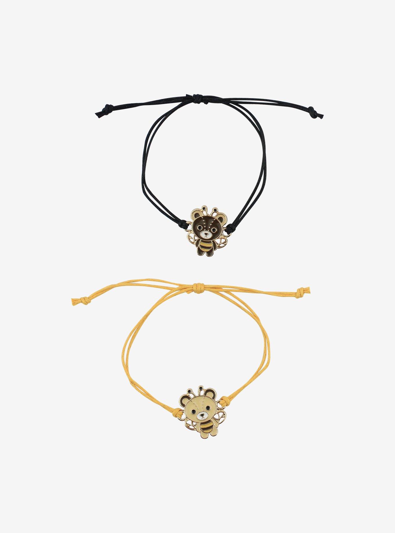 Teddy Bear Bee Best Friend Bracelet Set, , alternate