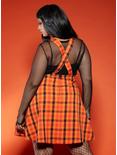 Orange Plaid Skirtall Plus Size, PLAID, alternate