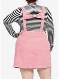 Pink Kawaii Corduroy Skirtall Plus Size, PINK, alternate