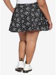 Goth Milk O-Ring Skater Skirt Plus Size, BLACK, alternate