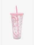 Sailor Moon Pink Silhouette Planetary Symbols Acrylic Travel Cup, , alternate
