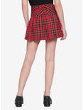 Tartan Yoke Pleated Skirt, PLAID - RED, alternate