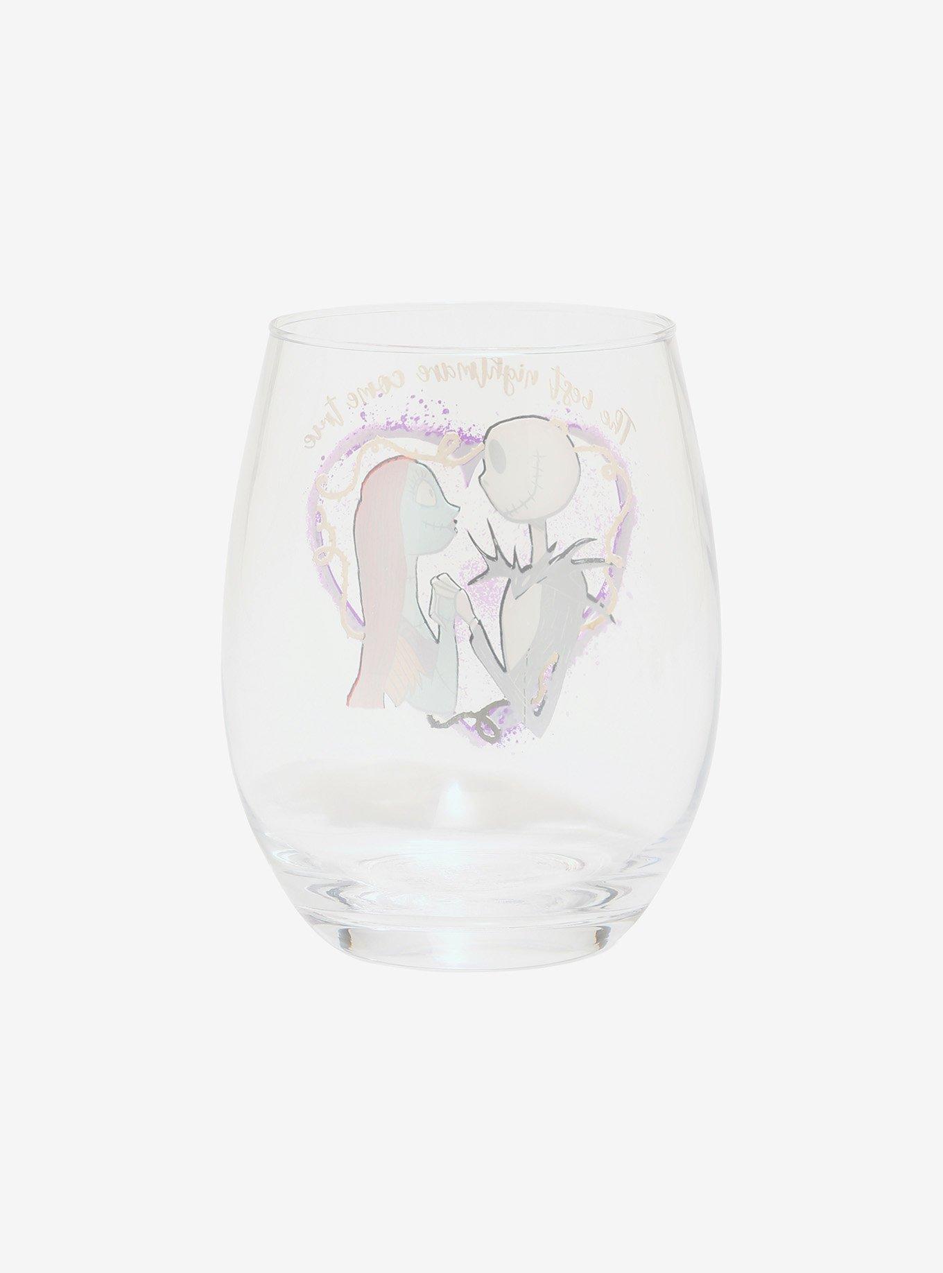 Disney The Nightmare Before Christmas The Best Nightmare Come True Wine Glass - BoxLunch Exclusive, , alternate