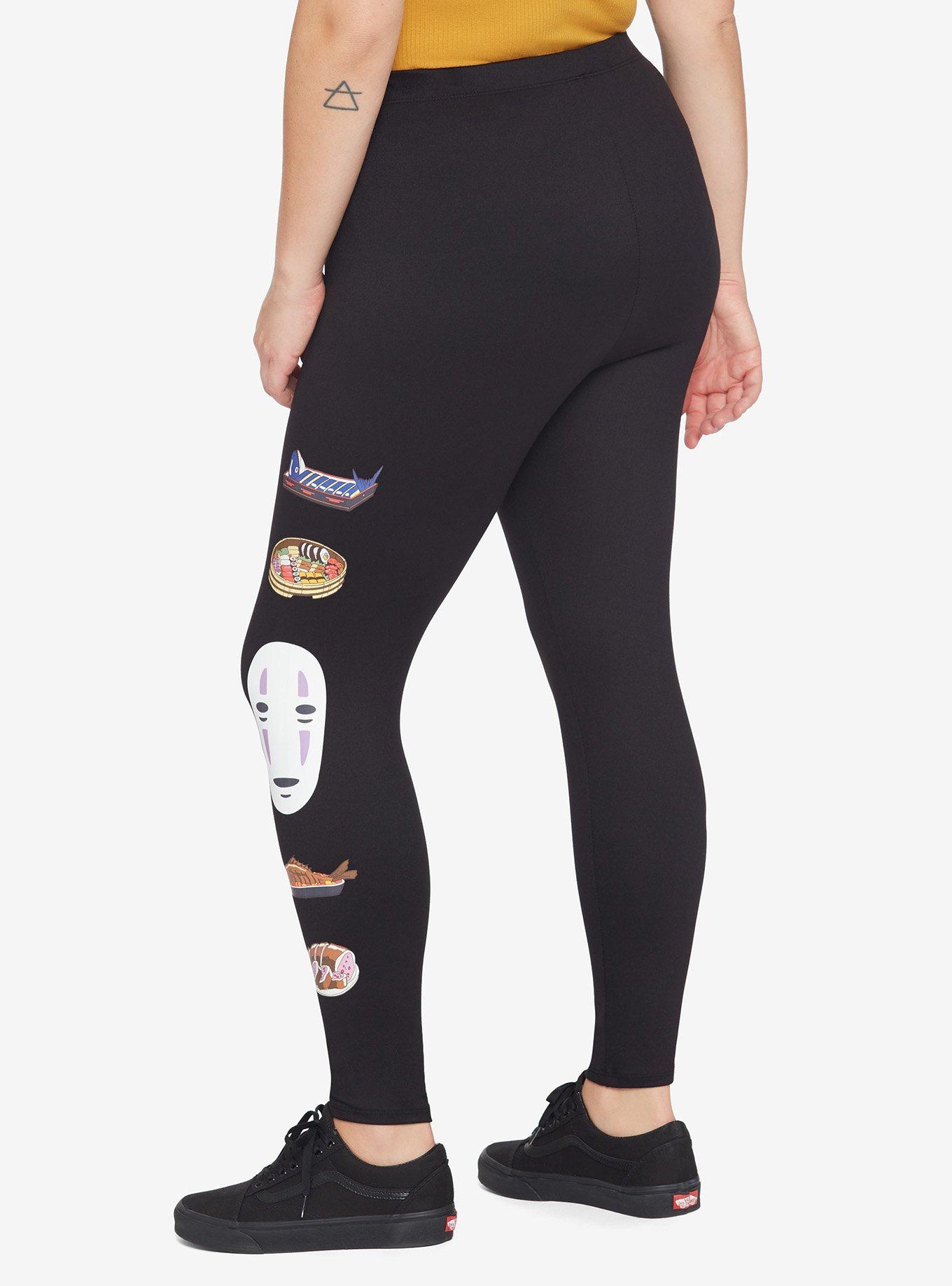 Studio Ghibli No-Face Food Leggings Plus Size, MULTI, alternate