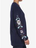 Disney Pixar Coco Embroidered Skulls Girls Open Cardigan, MULTI, alternate