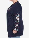 Disney Pixar Coco Embroidered Skulls Girls Open Cardigan Plus Size, MULTI, alternate