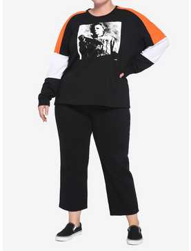 Halloween Michael Myers Color-Block Girls Long-Sleeve T-Shirt Plus Size, , hi-res