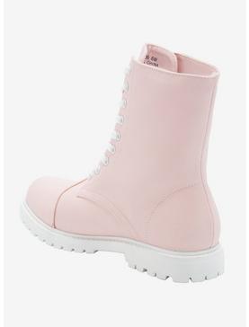 Pastel Pink Wide Width Combat Boots, , hi-res