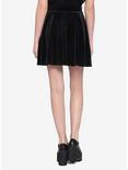 Black Velvet Skater Skirt, BLACK, alternate