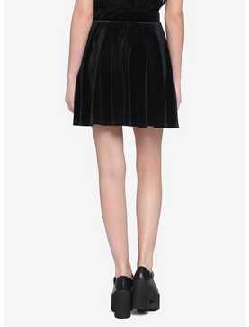 Black Velvet Skater Skirt, , hi-res