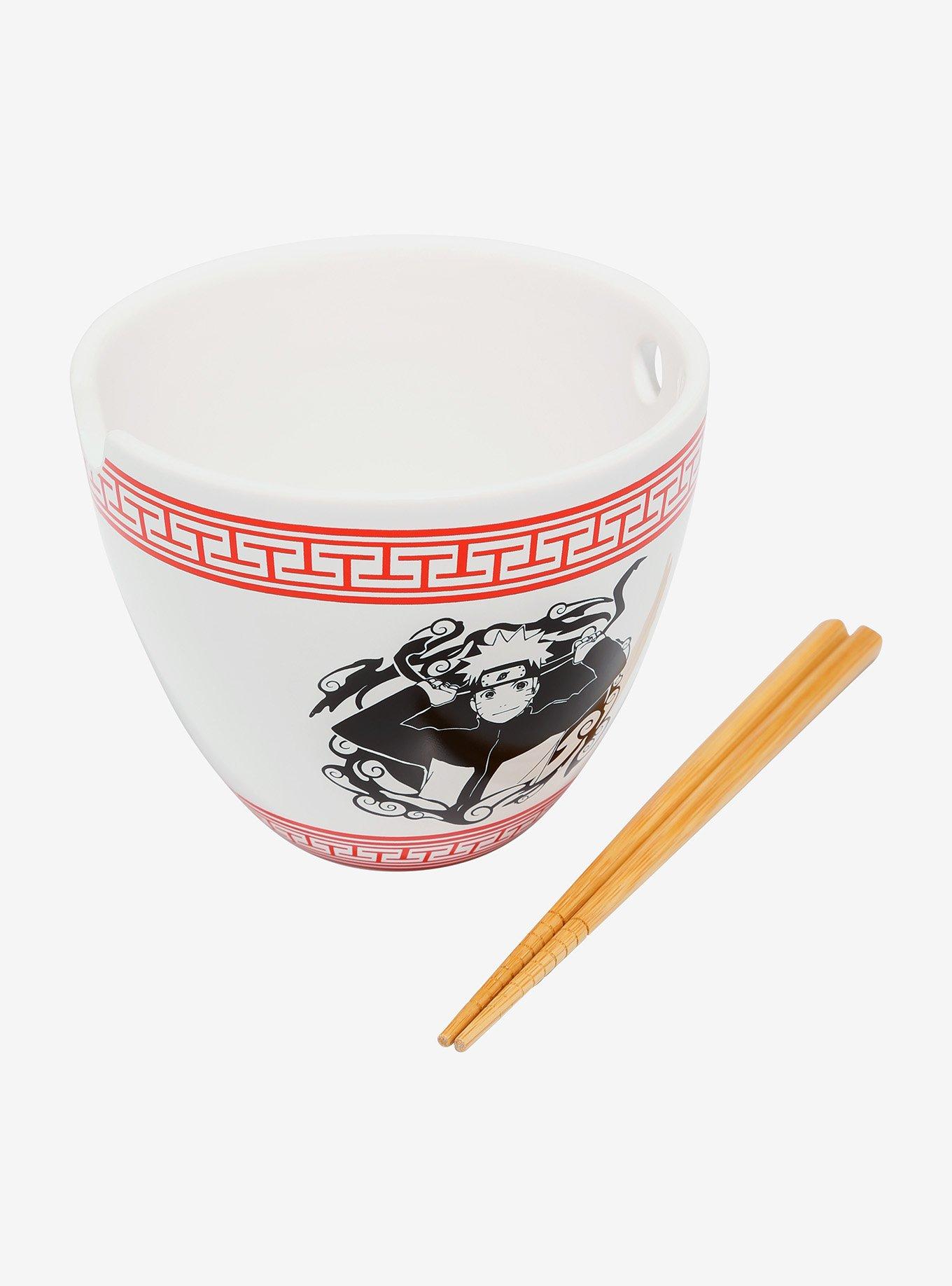 Naruto Shippuden Naruto Back & White Portrait Ramen Bowl with Chopsticks, , alternate