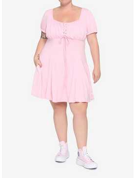 Pastel Pink Empire Dress Plus Size, , hi-res